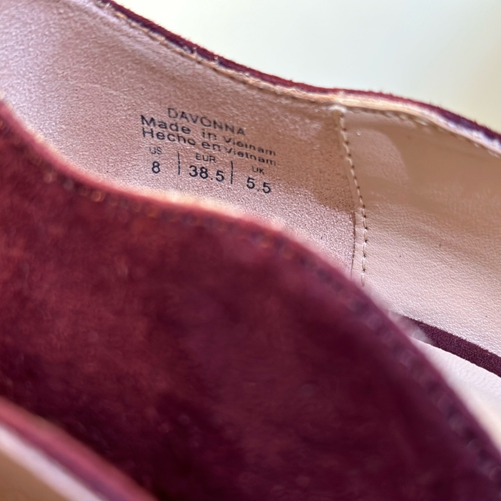 Kelly and Katie Davonna Burgundy Suede Heels - Picture 4 of 7